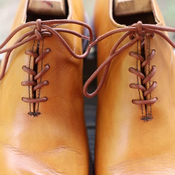 Allen Edmonds MacKenzie 10-D Tan Wholecut Mens Dress Shoes - Picture 3 of 13